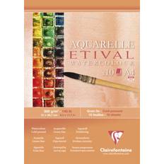 Wasserbasiert Aquarellpapier Clairefontaine Etival, akvarelblok, A4, 300 g/m2, 10 ark