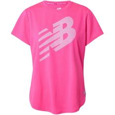 New Balance Printed Accelerate Short Sleeve - Pink Glo