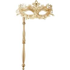 tectake Venitian Mask on Stick Gold