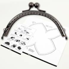Creativ Company Purse Clasp Kit, size 10 cm, antique silver, 1 pc