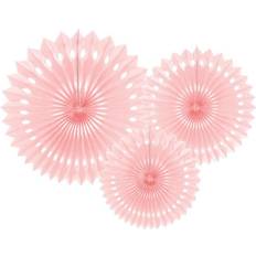 PartyDeco Dekorationsmånar ljusrosa 3-pack