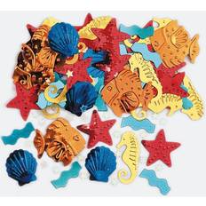 Amscan 36860 Metallic Sea Life Confetti Mix 14g-1 Pc, Orange