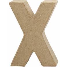 Creativ Company X Buchstabe, handgearbeitet aus Pappe, zum Bemalen/Bekleben, ca. 10 cm