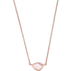 Monica Vinader Siren Mini Nugget Necklace - Rose Gold/Quartz