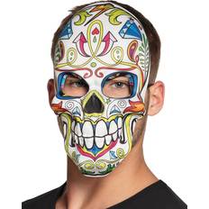 Weiß Masken Boland 10132125 Mr Day of The Dead Face Mask, Multicoloured, Standard Size