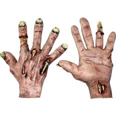 Ghoulish Productions Zombie Flesh Bloody Scary Hands Halloween Monster Adult Gloves