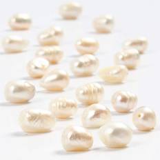 Vannbasert Håndtverk Freshwater Pearls, D: 4 mm, hole size 1 mm, mother-of-pearl, 40 cm/ 1 strand