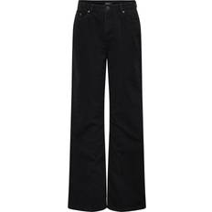 Only Camille Life Ex Wide Flared Jeans - Black/Black Denim