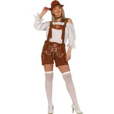 Fiestas Guirca Brown Lederhosen Shorts Women