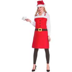 Nisseluer Wicked Costumes Mrs Santa Claus Apron & Hat Instant Kit Costume Christmas