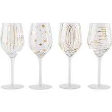 Godinger 99312 16 oz Allegra Gold Red Wines Glass - Set of 4, 4