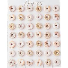 Ginger Ray Decor Large Gold Foiled Donut Wall White/Gold