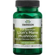 Swanson Vitamins & Supplements Swanson Lions Mane Mushroom 500mg 60 pcs