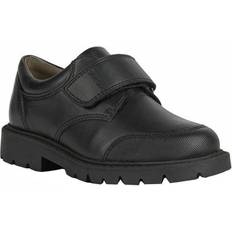 Lave sko Geox Boy's Shaylax Single Strap Leather School Shoes - Black