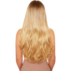 Synthetic Hair Clip-On Extensions Missguided Super Thick Blow Dry Wavy Clip in Hair Extensions Golden Blonde 22" 5-pack