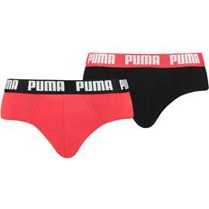 Puma Red Men's Underwear Puma Men's Basic Briefs 2-pack - Red/Black