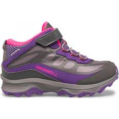 Merrell Big Kid's Moab Speed Mid A/C Waterproof - Grey/Pink/Purple