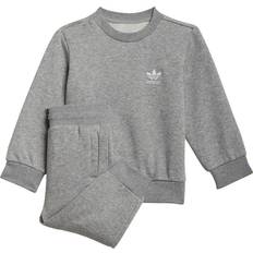 Trykknapper Tracksuits adidas Infant Adicolor Crew Set - Medium Grey Heather (HE6910)