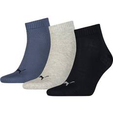 Puma Quarter Training Ankle Socks 3-pack Unisex - Navy/Black/Light Grey