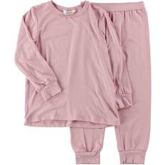 Viskose Nachtwäsche Joha Pyjama Set - Pink w. Lace (51911-345-15635)
