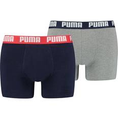 Puma Herren Unterhosen Puma Basic Boxer 2-pack - Blue/Grey Melange