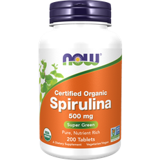 Now Foods Certified Organic Spirulina 500mg 200 Stk.