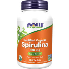 Now Foods Certified Organic Spirulina 500mg 200