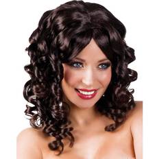 Boland 10103201 BOL86210 Women's Cocktail Wig with Curls, Black, One Size
