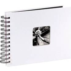 Vannbasert Scrapbooking Hama 2107 Fine Art Spiralbound Photo Album, 24 x 17cm, Chalk White, 50 Black pages, 24 x 17 cm