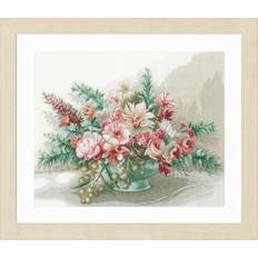 Lanarte Counted Cross Stitch Kit: Bouquet of Flowers (Evenweave) Cotton, NA, 45 x 37cm