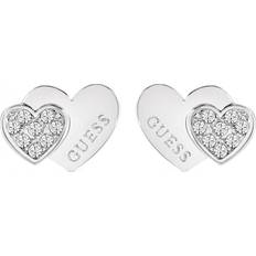 Guess Me & You Stud Earrings - Silver/Transparent