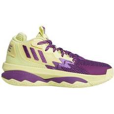 Adidas Indoor Sport Shoes Children's Shoes Adidas Kid's Dame 8 - Yellow Tint/Glory Purple/Signal Green