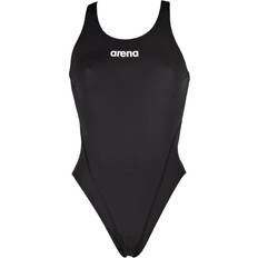 XXXS Swimwear Arena Women's Solid Swim Tech High Swimsuit - Black/White