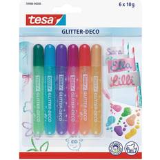 Wasserbasiert Glitzerkleber TESA 12 x Glitzerkleber Glitter-Deco VE=6 Tuben a 10ml