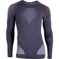 UYN Evolutyon UW Long Sleeve Shirt Men - Charcoal/White/Red