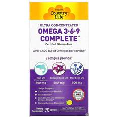 Country Life Ultra Concentrated Omega 3-6-9 Complete 90 Stk.