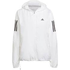 Adidas Dame Ytterklær Adidas Own the Run Hooded Running Windbreaker Women - White