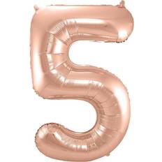 Folat Number 5 Foil Balloon Rose Gold 86 cm