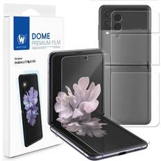 Dome Glass Whitestone Ring Case for Samsung Galaxy Z Flip 4 2022, Premium Hard Ring Type Case Slim & Ultimate Fit Protective Phone Cover, Hinge