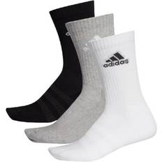 Tennis Socken Adidas Cushioned Crew Socks 3-pack Unisex - Medium Grey Heather/Medium Grey Heather/Black/White