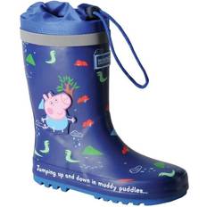 Rain Boots Peppa Pig Kid's Splash Dinosaur Wellington Boots - Royal Blue