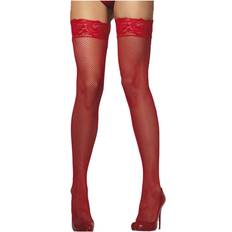 Costumes Smiffys Fever Fishnet Hold-Ups with Lace Tops