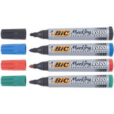 Bic Marking 2000 Permanent Marker Bullet Tip 1.7mm Assorted Colours 4-pack