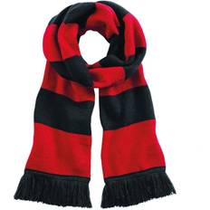 Beechfield Varsity Unisex Winter Scarf - Black/Classic Red