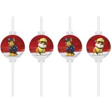 Procos Paw Patrol Ready for Action, Pappsugrör 4-pack