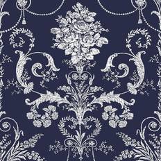 Laura Ashley Josette Wallpaper Midnight Navy