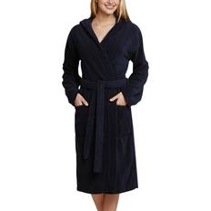 Blau - Damen Morgenmäntel & Bademäntel Schiesser Essentials Bathrobe with Hood - Navy