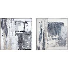 Dkd Home Decor Tavla Abstrakt (2 pcs) (80 x 3 x 80 cm) Maleri