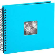 Water Based Photo Albums Hama Fine Art Spiral Bound Album 36 x 32cm 50 Black Pages Turquoise
