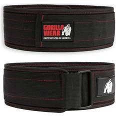 Gorilla Wear 4 Inch Nylon Belt, black/red, large/xlarge